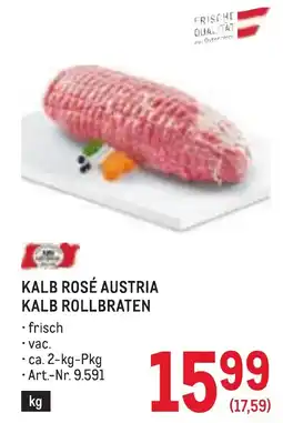Metro Kalb Rosé Austria Kalb Rollbraten Angebot