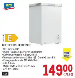 Metro aro GEFRIERTRUHE CF990E Angebot