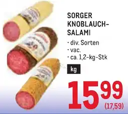 Metro Sorger Knoblauch-Salami Angebot