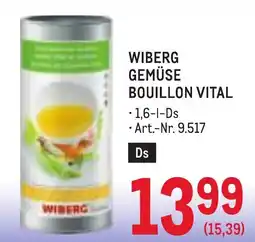 Metro Wiberg Gemüse Bouillon Vital Angebot