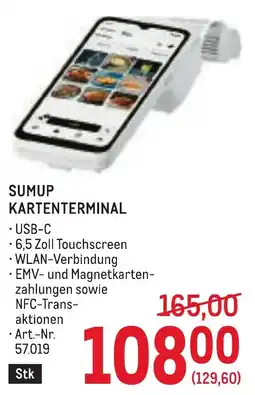 Metro Sumup Kartenterminal Angebot
