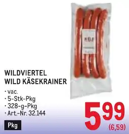 Metro Wildviertel Wild Käsekrainer Angebot
