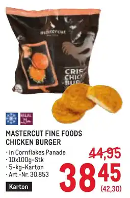 Metro Mastercut Fine Foods Chicken Burger Angebot
