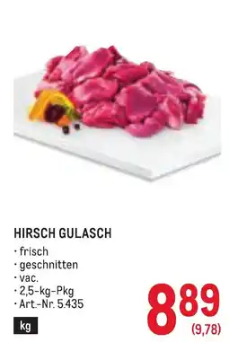 Metro Hirsch Gulasch Angebot