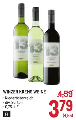 Metro Winzer Krems Weine Angebot