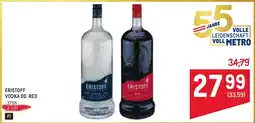 Metro Eristoff Vodka Od. Red Angebot