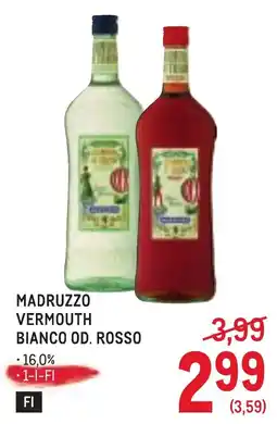 Metro Madruzzo Vermouth Bianco Od. Rosso Angebot