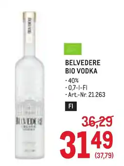 Metro Belvedere Bio Vodka Angebot
