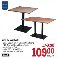 Metro Metro Gastro Esstisch Angebot
