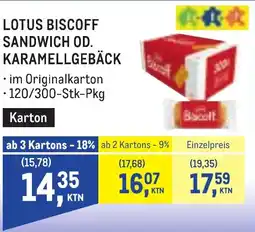 Metro Lotus Biscoff Sandwich Od. Karamellgebäck Angebot