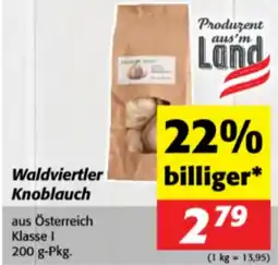 Nah&Frisch Waldviertler Knoblauch Angebot