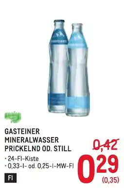 Metro Gasteiner Mineralwasser Prickelnd od. Still Angebot