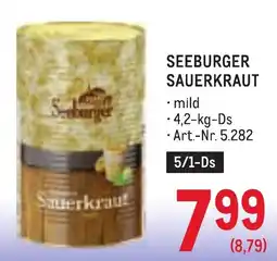 Metro Seeburger Sauerkraut Angebot