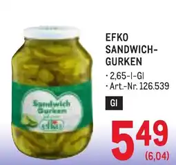 Metro EFKO Sandwich-Gurken Angebot