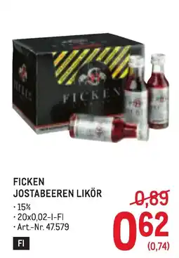 Metro Ficken Jostabeeren Likör Angebot