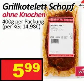 Grillkotelett Schopf ohne Knochen