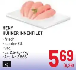 Metro HENY Hühner Innenfilet Angebot