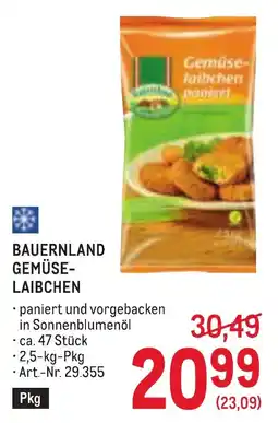 Metro Bauernland Gemüse-Laibchen Angebot
