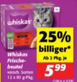Nah&Frisch Whiskas Frischebeutel Angebot
