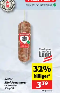 Nah&Frisch Reiter Mini Presswurst Angebot