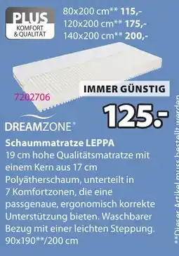 JYSK Dreamzone Schaummatratze LEPPA Angebot