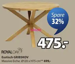 JYSK ROYAL OAK Esstisch GRIBSKOV Angebot