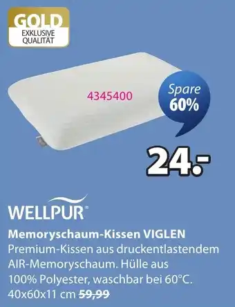Wellpur Memoryschaum-Kissen VIGLEN
