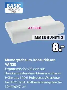 JYSK Memoryschaum-Konturkissen VANSE Angebot