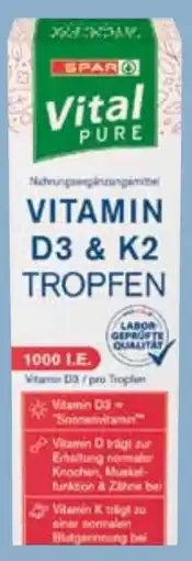 SPAR Gourmet Spar Vital Pure Vitamin D3-K2 Tropfen Angebot
