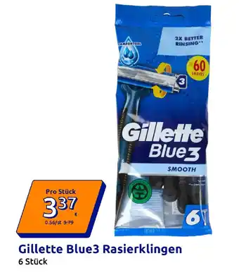 Action Gillette Blue3 Rasierklingen Angebot