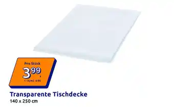 Action Transparente Tischdecke Angebot