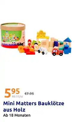 Action Mini Matters Bauklötze aus Holz Angebot