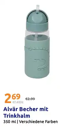 Action Alvär Becher mit Trinkhalm Angebot