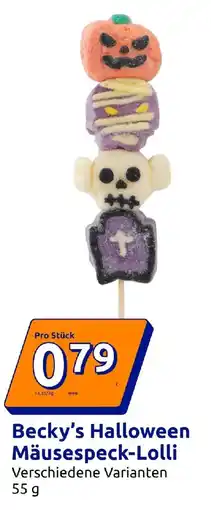 Action Becky's Halloween Mäusespeck-Lolli Angebot