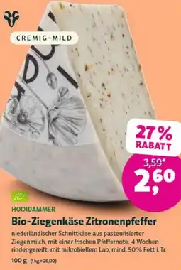 Denn's Biomarkt Hooidammer Bio-Ziegenkäse Zitronenpfeffer Angebot