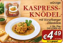 Wegschaider würzige Kaspress-Knödel Angebot