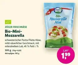 Denn's Biomarkt Züger Bio-Mini-Mozzarella Angebot