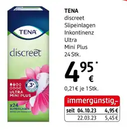 dm TENA discreet Slipeinlagen Inkontinenz Ultra Mini Plus Angebot