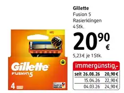 dm Gillette Fusion 5 Rasierklingen Angebot