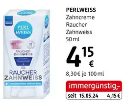 dm PERLWEISS Zahncreme Raucher Zahnweiss Angebot