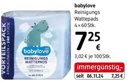 dm babylove Reinigungs Wattepads Angebot
