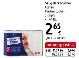dm Saugstark & Sicher Classic Küchentücher Angebot