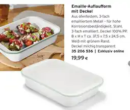 Tchibo Eduscho Emaille-Auflaufform mit Deckel Angebot