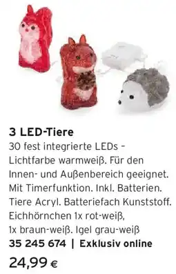 Tchibo Eduscho 3 LED-Tiere Angebot