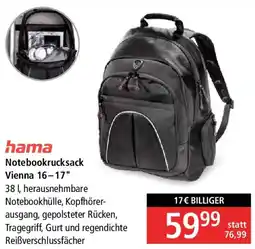 Pagro Diskont hama Notebookrucksack Vienna 16-17" Angebot