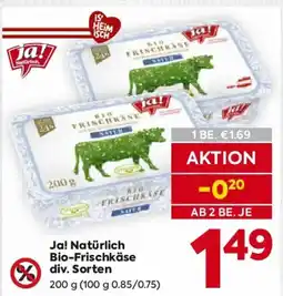 Billa Ja! Natürlich Bio-Frischkäse Angebot