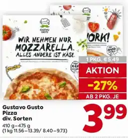 Billa Gustavo Gusto Pizza Angebot