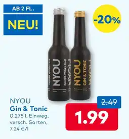 T&G NYOU Gin & Tonic Angebot