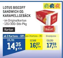 Metro LOTUS BISCOFF SANDWICH OD. KARAMELLGEBÄCK Angebot