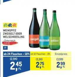Metro Weinspitz Zweigelt oder Welschriesling Angebot